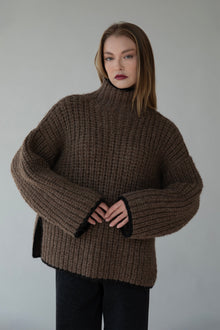 Sylvie Handknit Pullover | Saddle