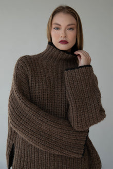Sylvie Handknit Pullover | Saddle