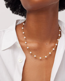 Glass Pearl | Sylvie Necklace | Gold Ion Plated Brass