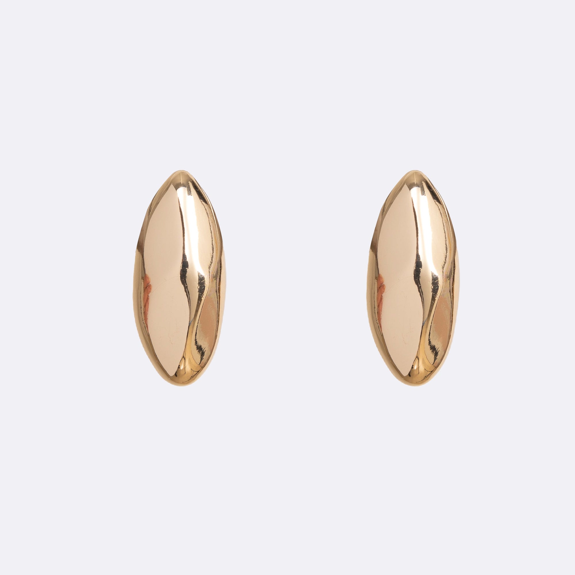 Chrome Orb Studs Earrings | Gold