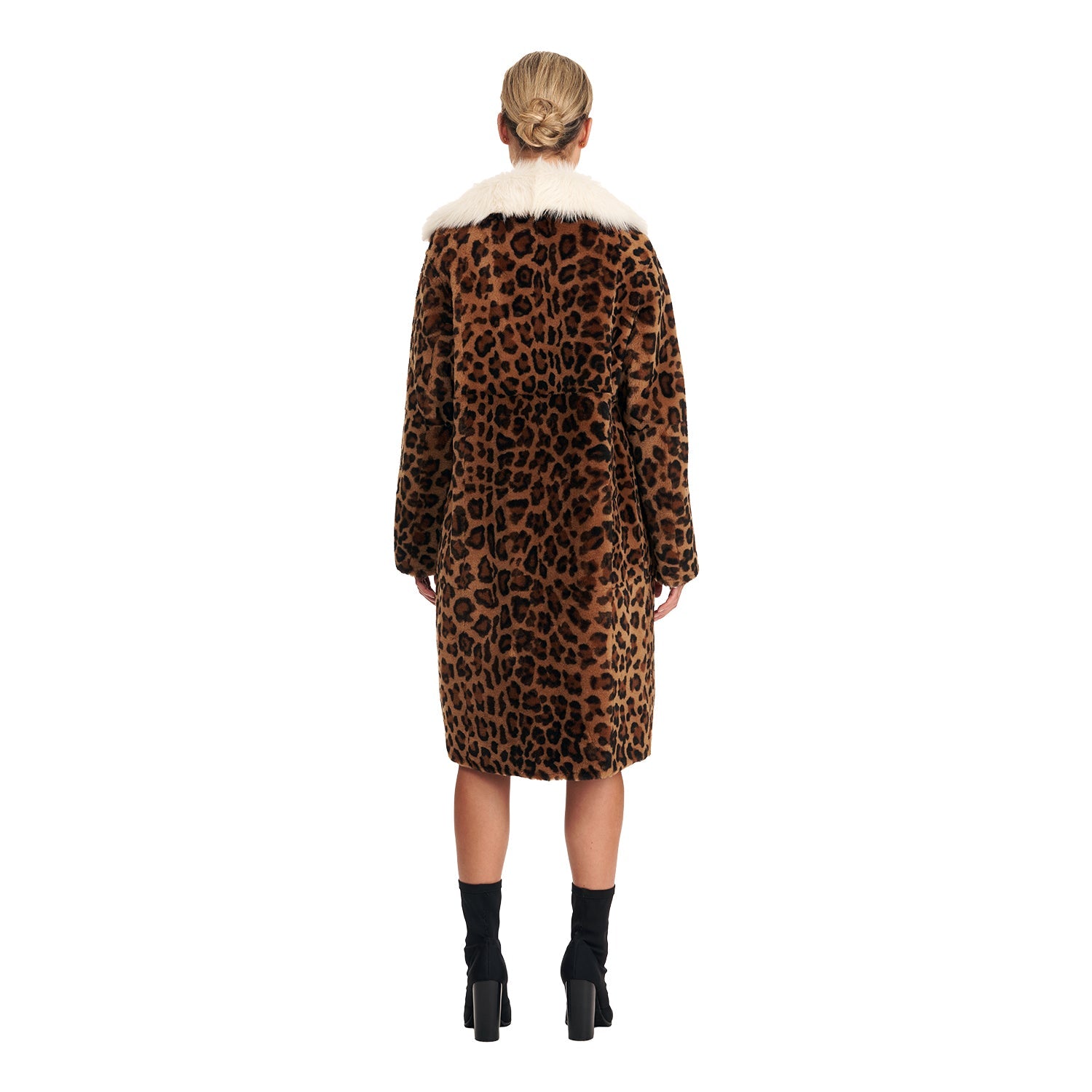 Reversible Shearling Lamb Coat | Women | Leopard