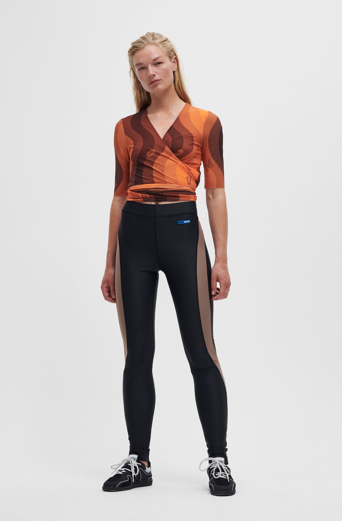 Colorblock Tech Leggings | Black