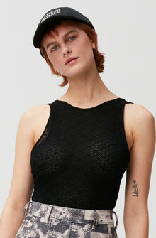 Lace Lowback Bodysuit | Black