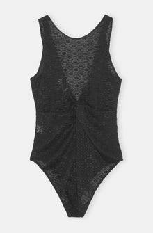 Lace Lowback Bodysuit | Black
