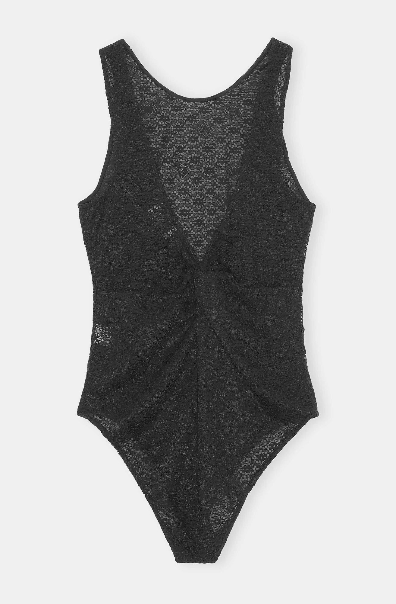 Lace Lowback Bodysuit | Black