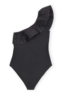 One Shoulder Bodystocking | Black