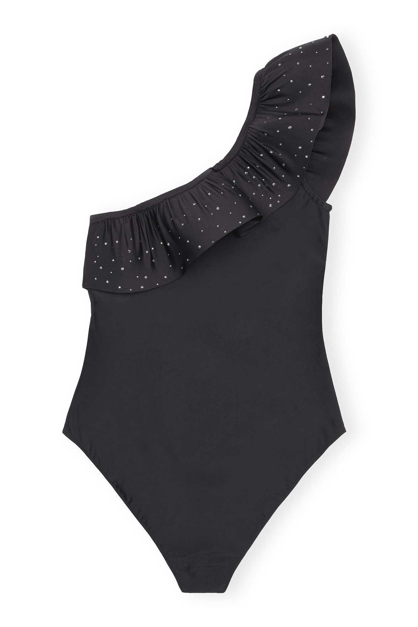 One Shoulder Bodystocking | Black