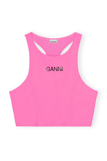 Logo Performance Crop Top | Carmine Rose