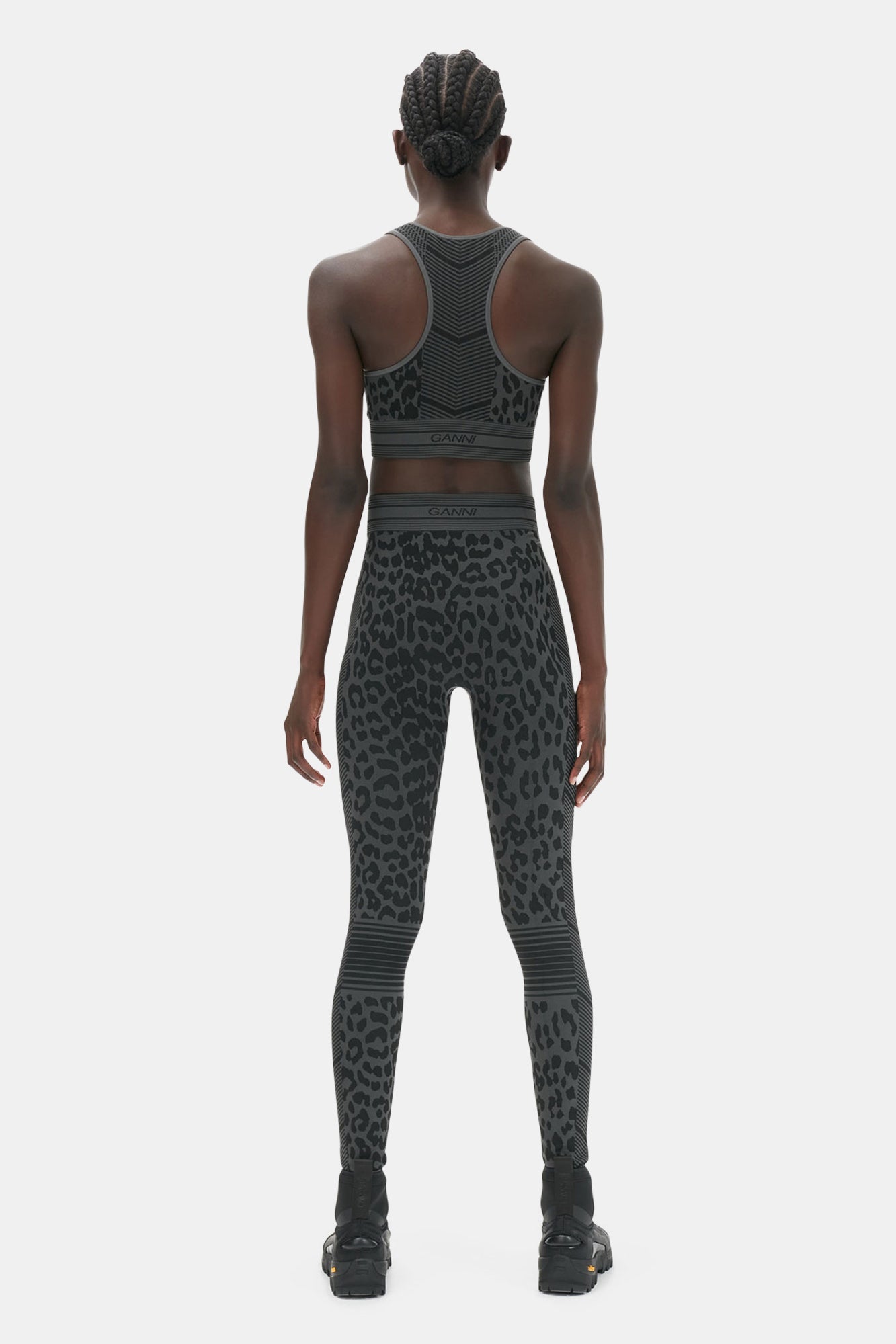 Seamless Jacquard Leggings | Black