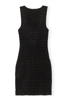 Velvet Jersey Smock Mini Dress | Black