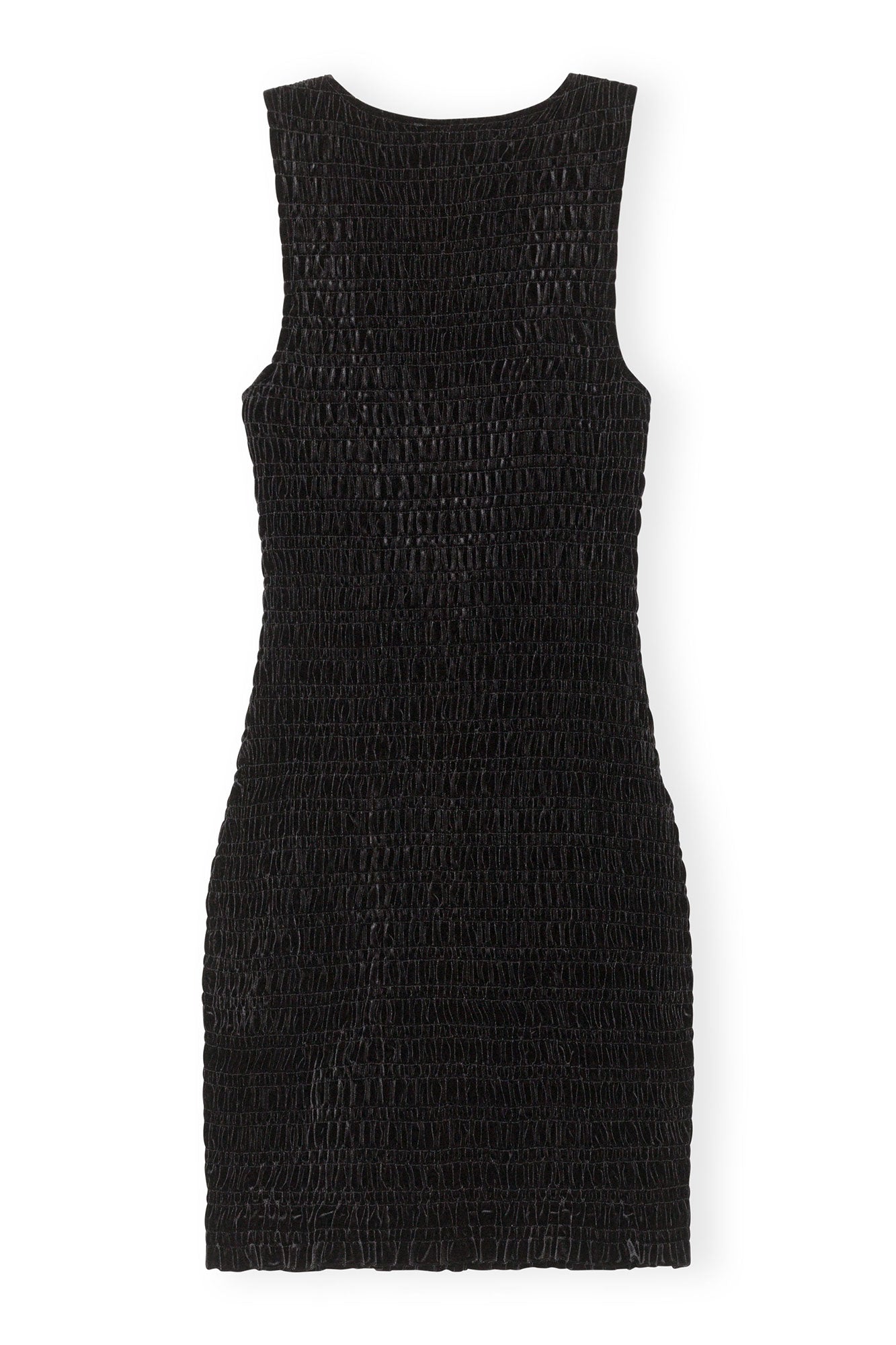 Velvet Jersey Smock Mini Dress | Black