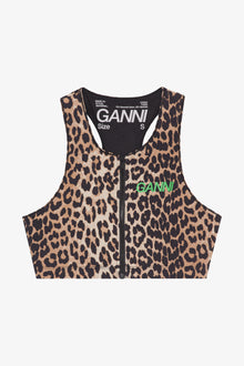 Active Racerback Zipper Top | Leopard