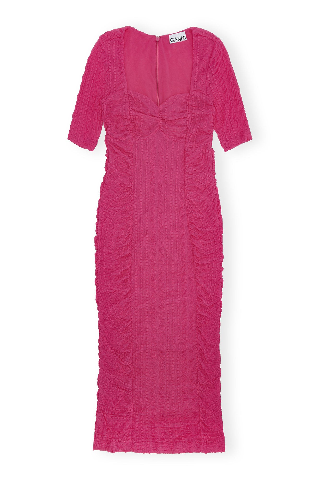 Stretch Lace Ruched Midi Dress | Love Potion