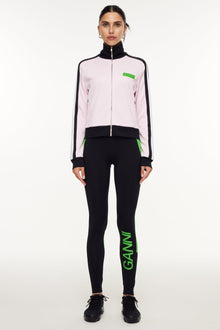 Ganni | Sporty Jersey Tracksuit Jacket | Pink/Black