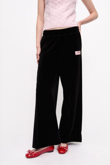 Heavy Velour Pants | Black