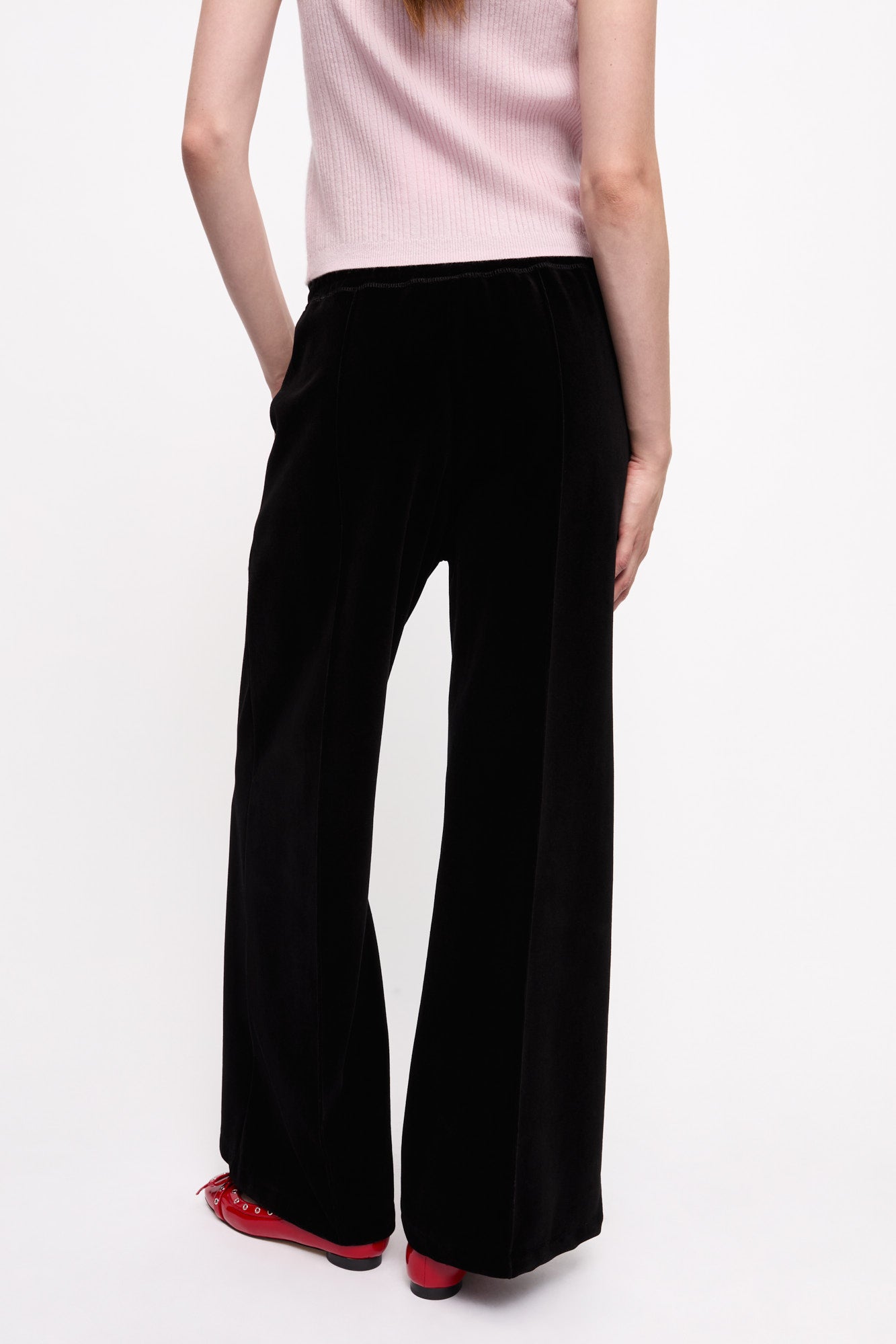 Heavy Velour Pants | Black