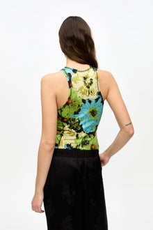 Printed Lycra Jersey Bodystocking | Multicolor