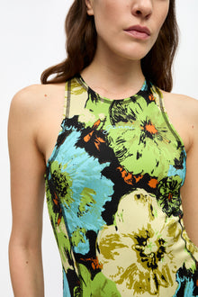 Printed Lycra Jersey Bodystocking | Multicolor