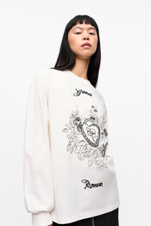 Re-cut Heavy Long-sleeve T-Shirt | Egret