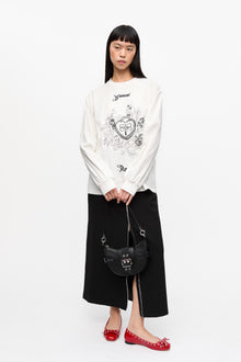 Re-cut Heavy Long-sleeve T-Shirt | Egret