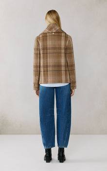 Tala-P Double Breasted Coat In Wool | Teak