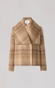 Tala-P Double Breasted Coat In Wool | Teak