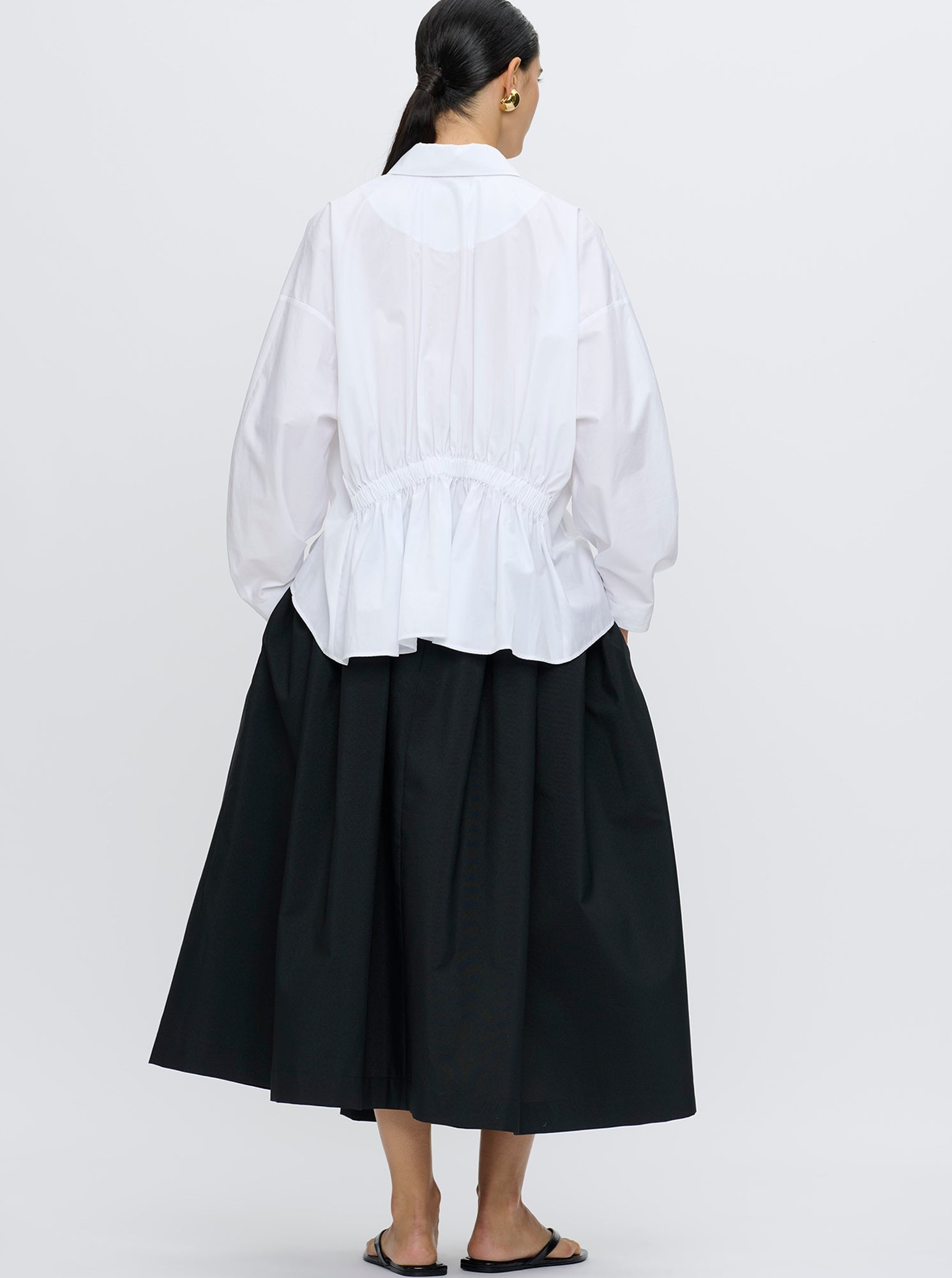 Tarquina Gathered Top | White