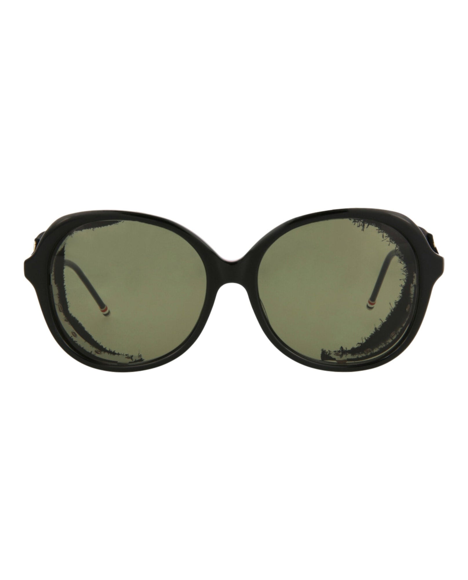 Thom Browne Round Acetate Sunglasses | Black