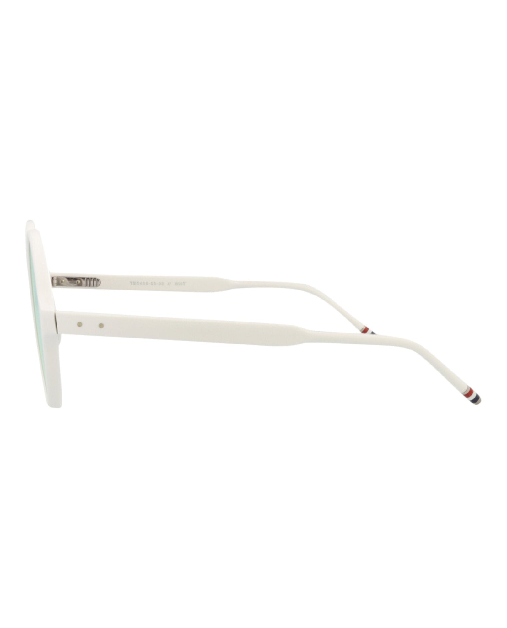 Thom Browne Round Acetate Sunglasses | White