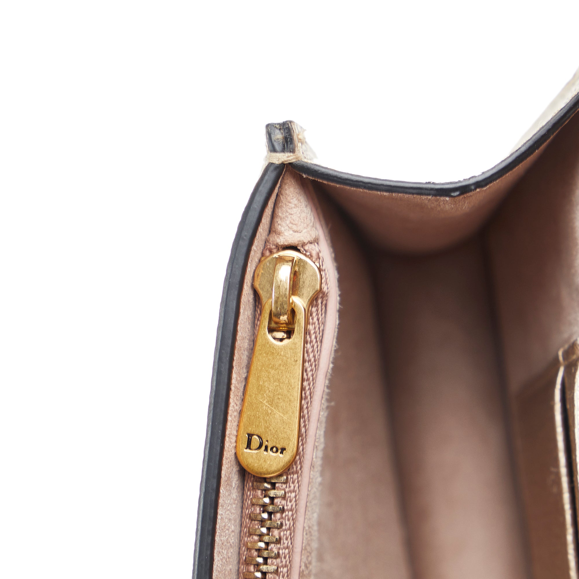 Dior | Pre-Owned Leather Saddle Belt Pouch | Gold