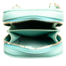 Chanel | Pre-Owned CC Quilted Caviar Zip Phone Case | Blue/Light Blue