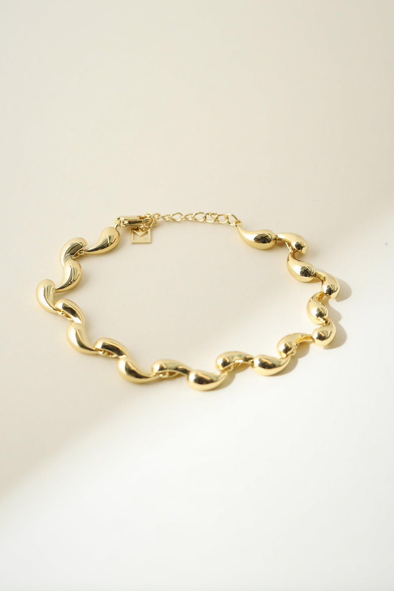 The Teardrop Bracelet | Brass With 18Kt Gold Plating
