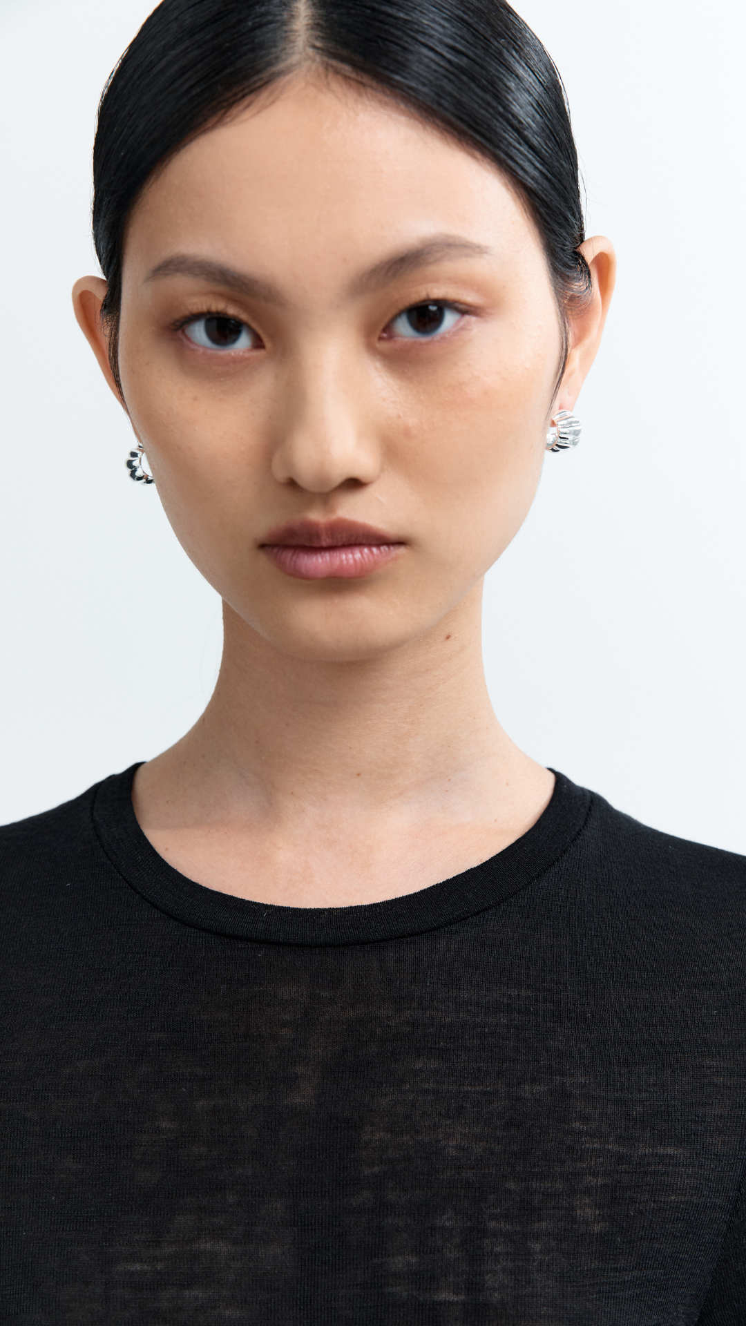 Terre Huggie Earrings | Silver Plated