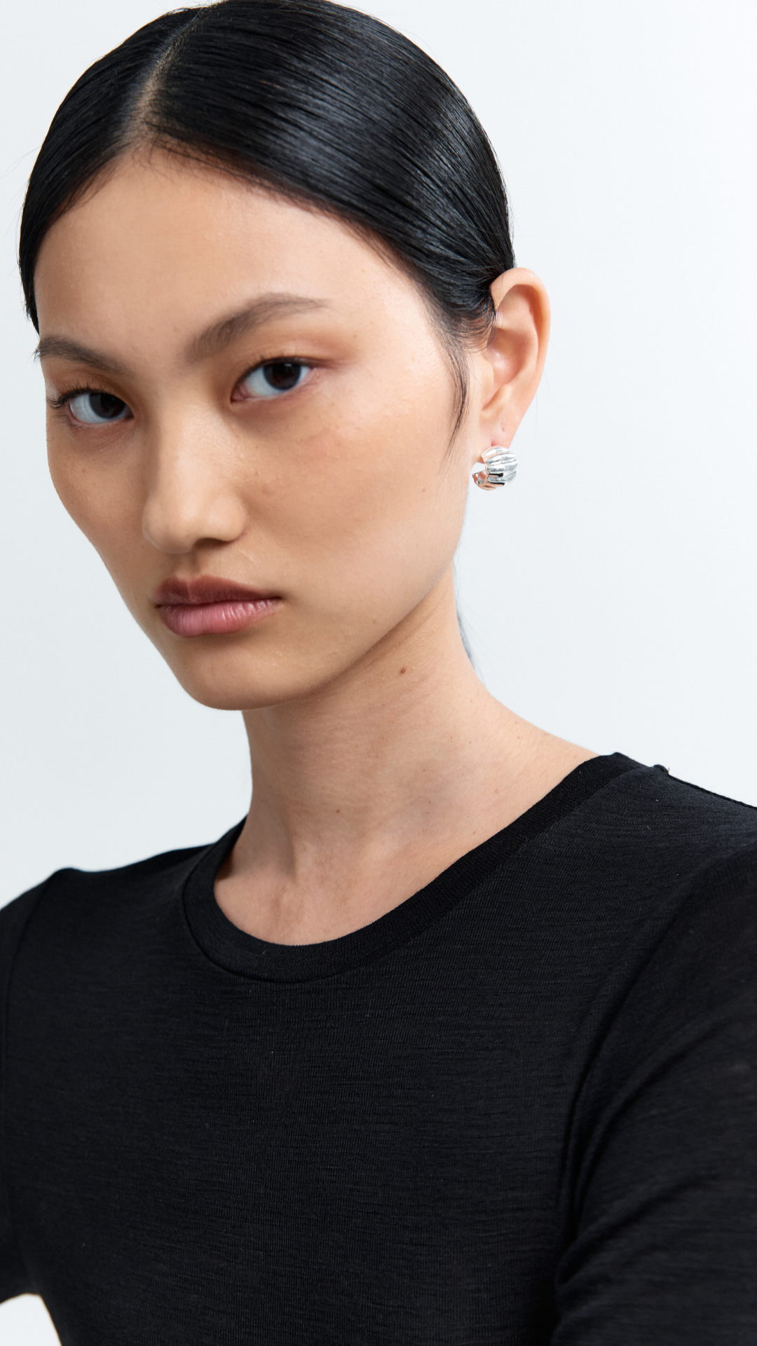 Terre Huggie Earrings | Silver Plated