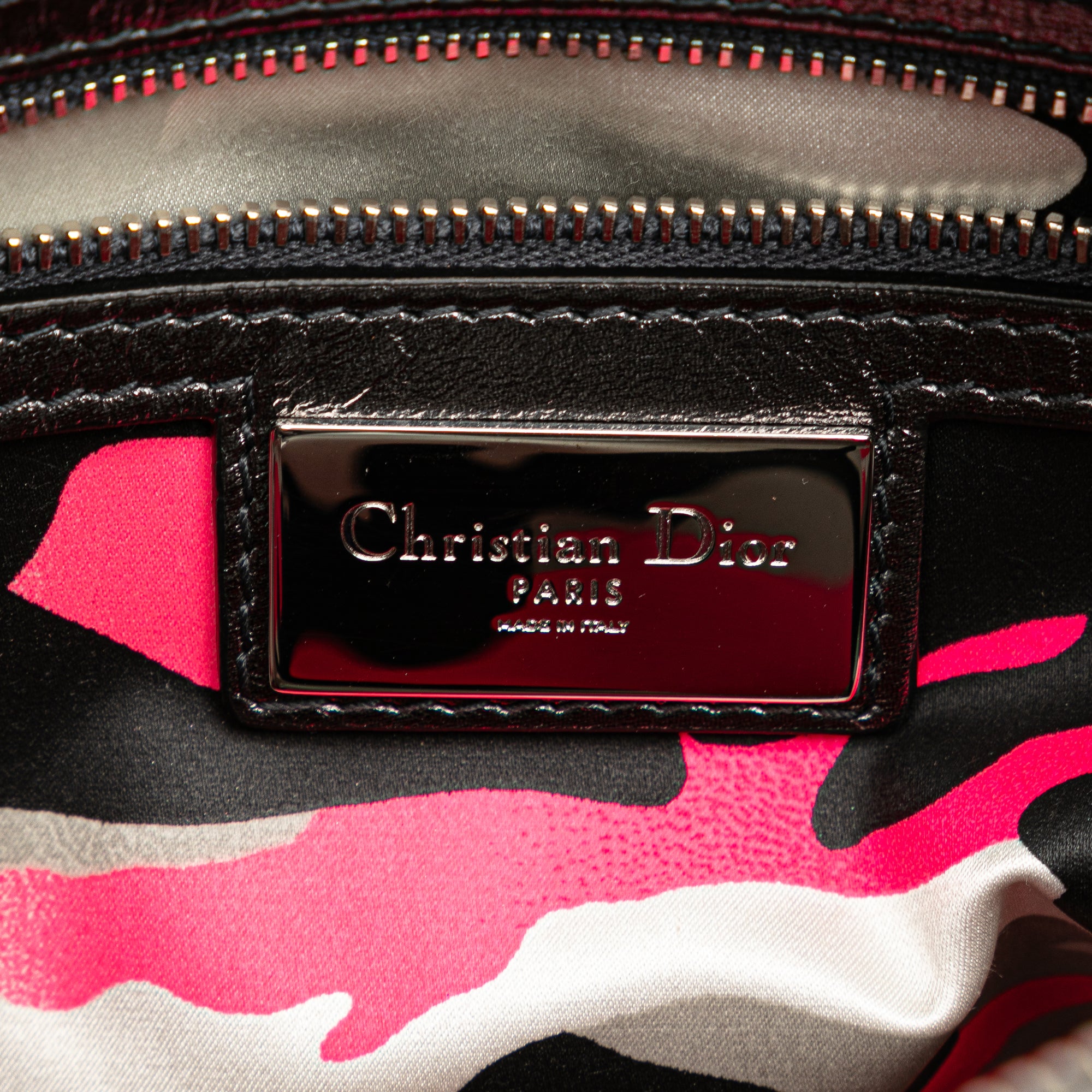 Dior | Pre-Owned Anselm Reyle Medium Metallic Lambskin Cannage Lady - II | Gray/Dark Gray