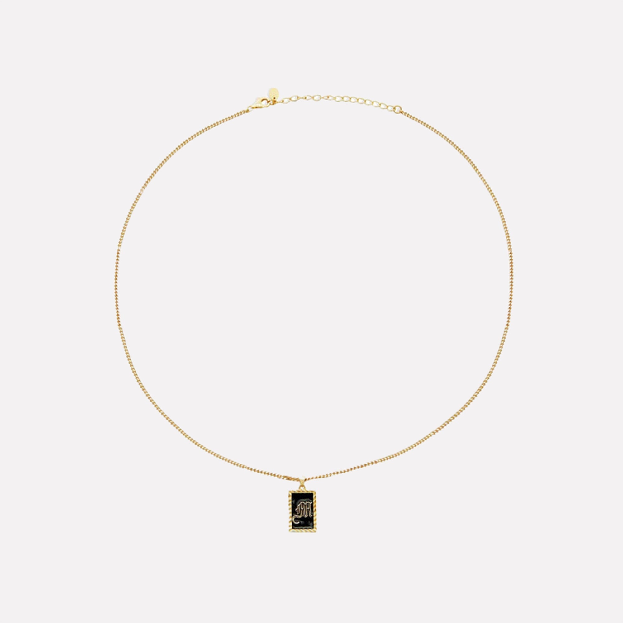 The Enamel Initial Pendant | Gold Vermeil