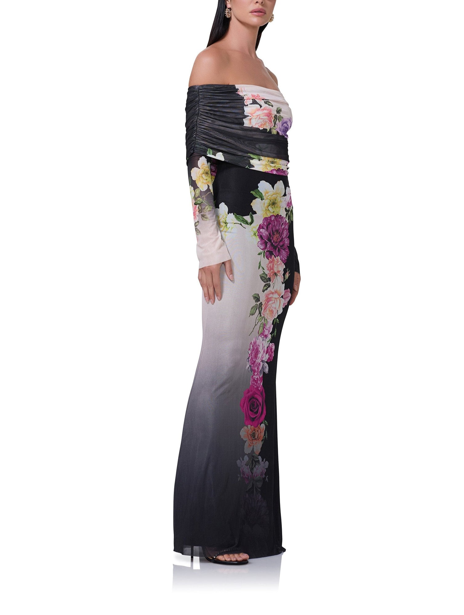 Thelma Maxi Dress | Colorblock Floral