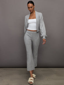 Pallas Rib Knit Bootcut Pant | Heather Grey