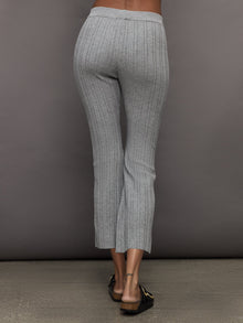 Pallas Rib Knit Bootcut Pant | Heather Grey