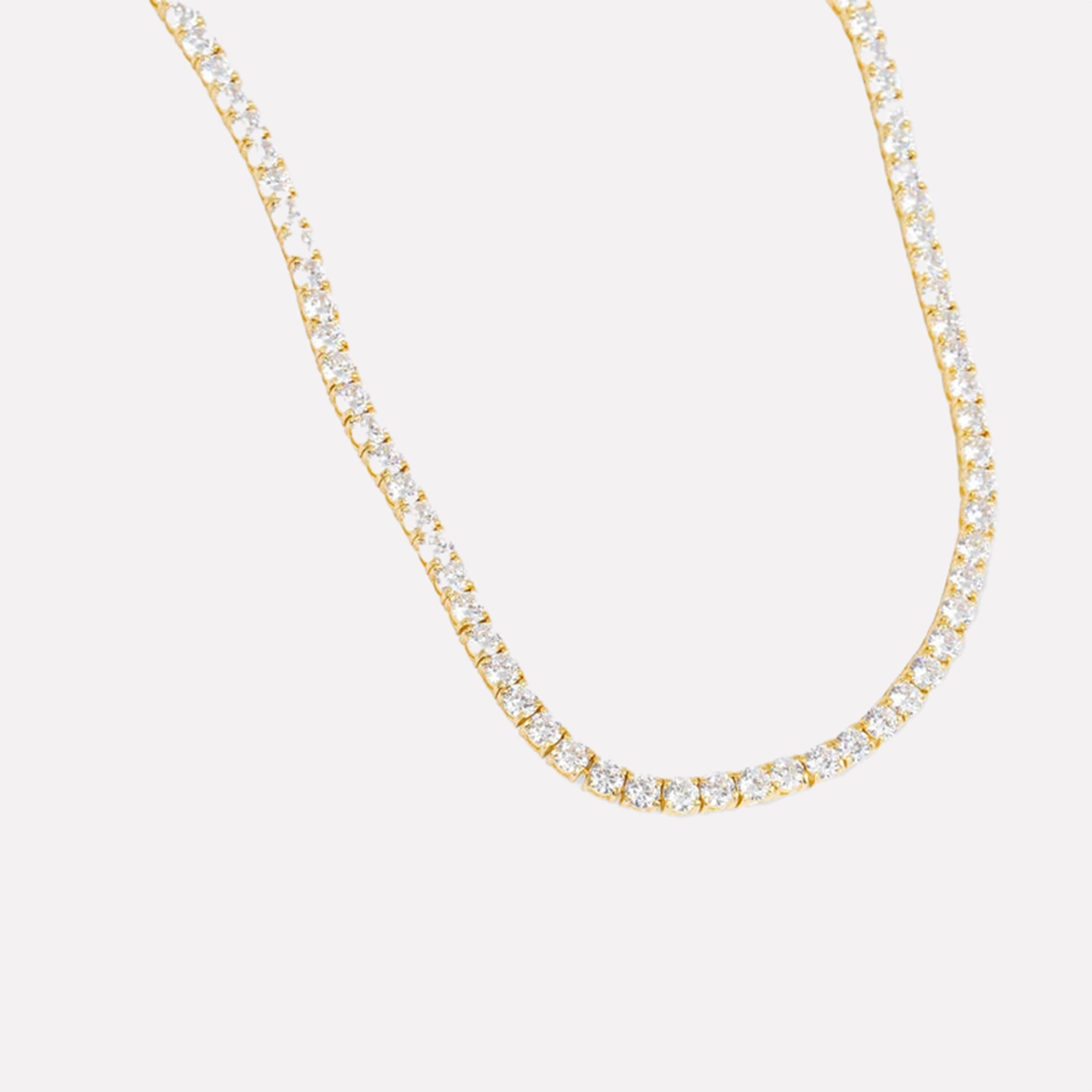 The Tennis Necklace | Gold