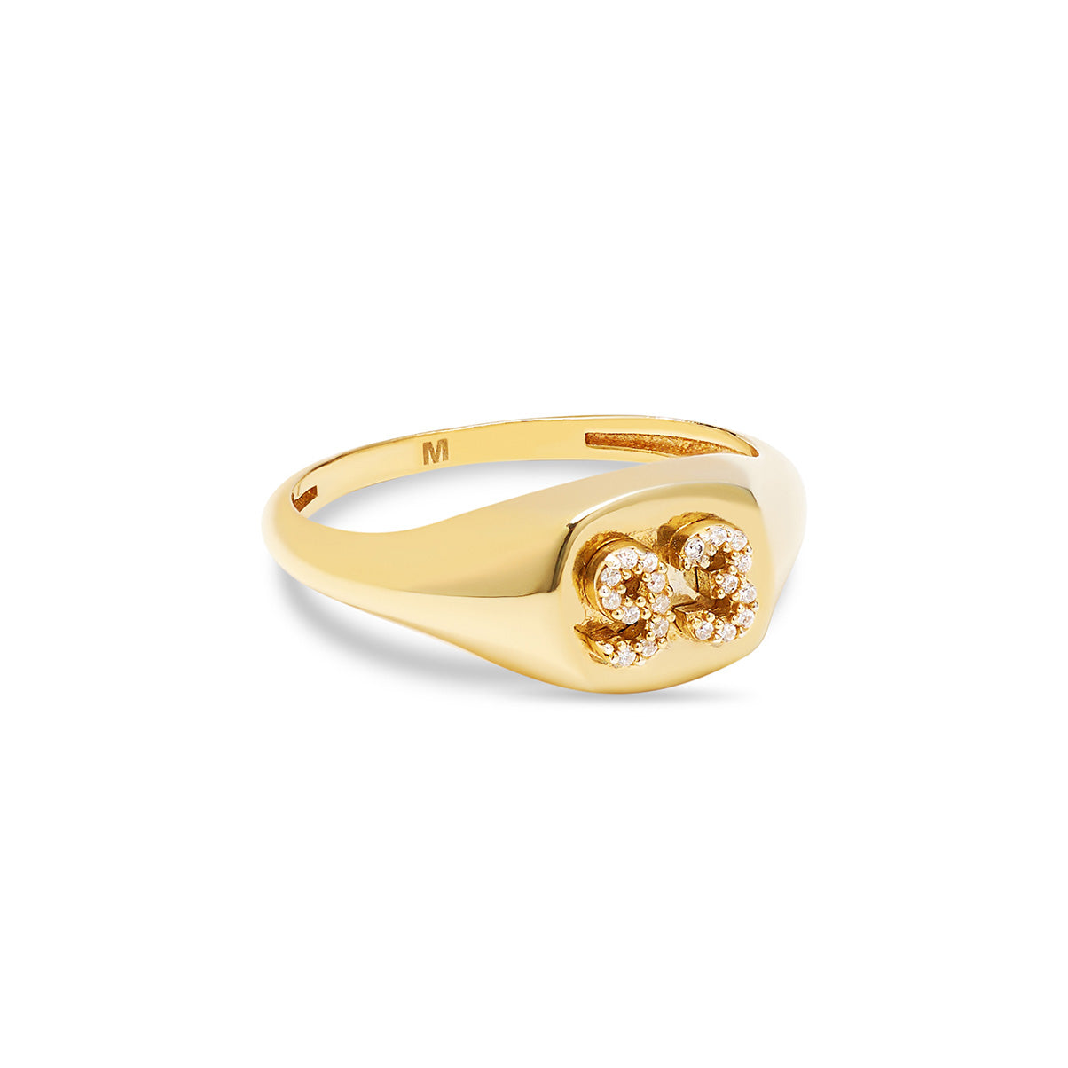 The Tiny Varsity Signet Ring | 18KT Gold Vermeil & Sterling Silver