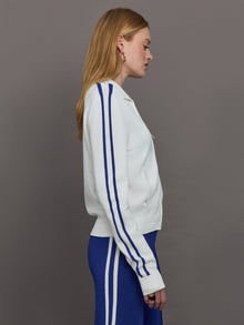 Carnaby Pari Zip Knit Jacket | White
