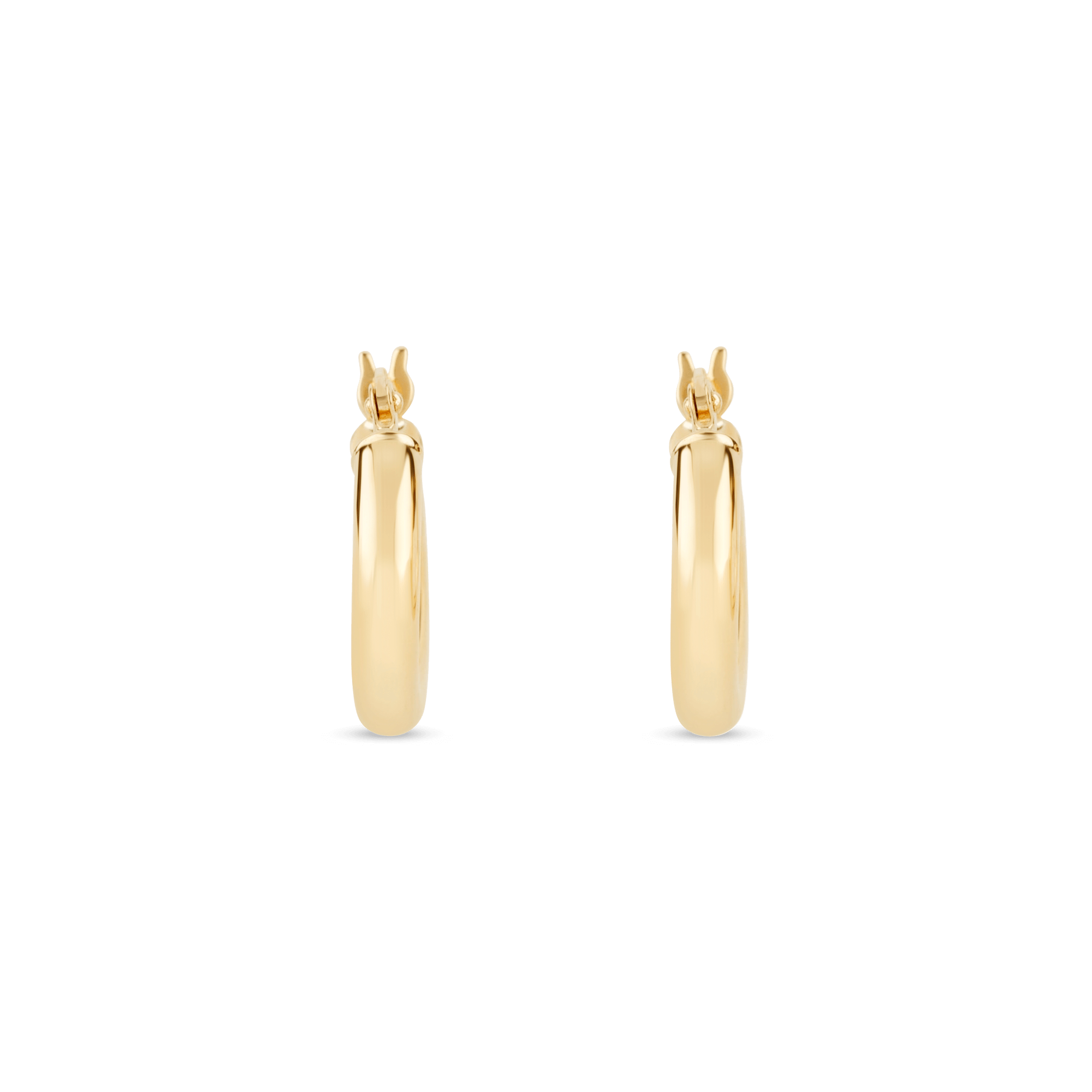 Pair | Tiny Hollow Hoop Earrings | 14K Yellow Gold