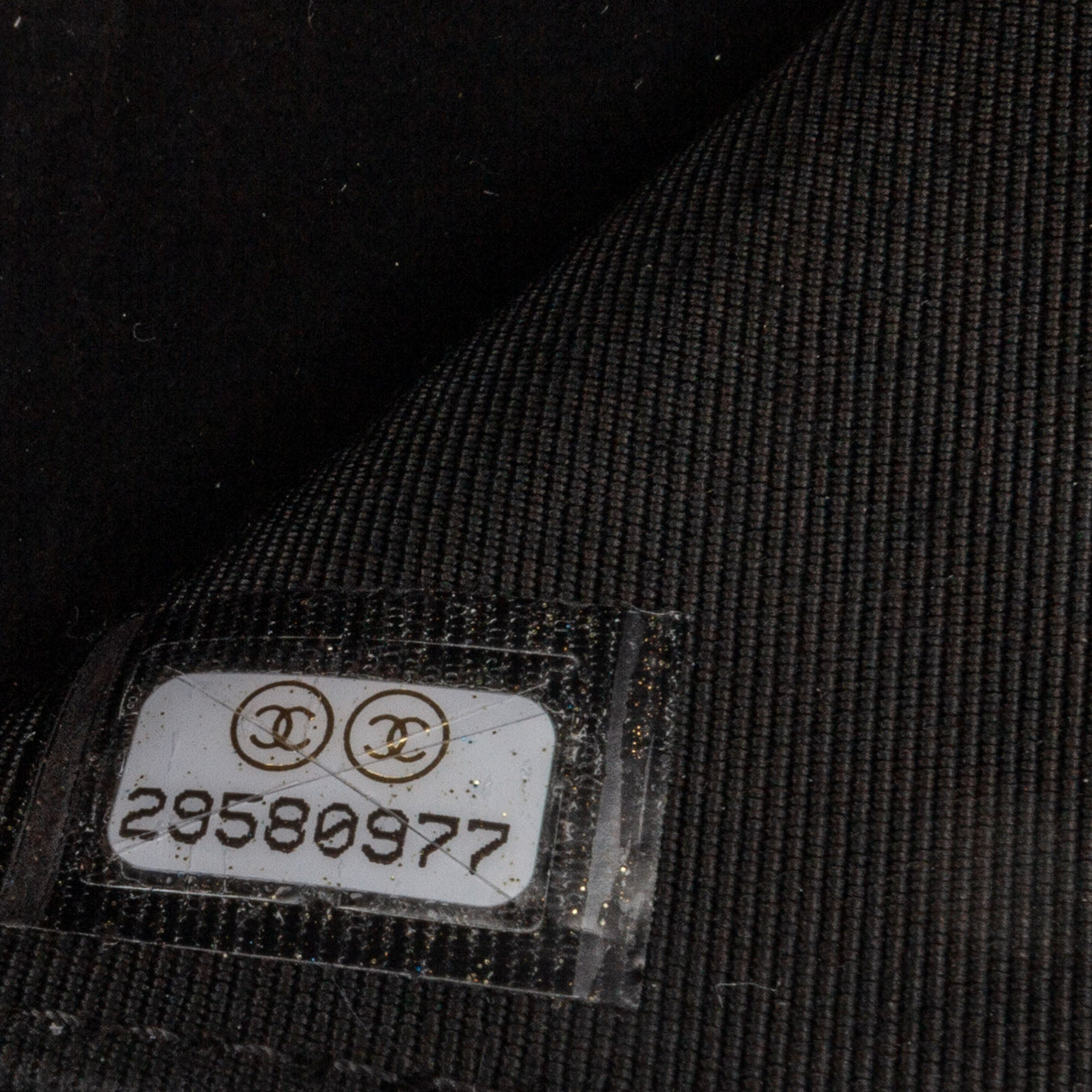 Chanel | Pre-Owned Quilted Suede Cocostellar Wallet on Chain | Black