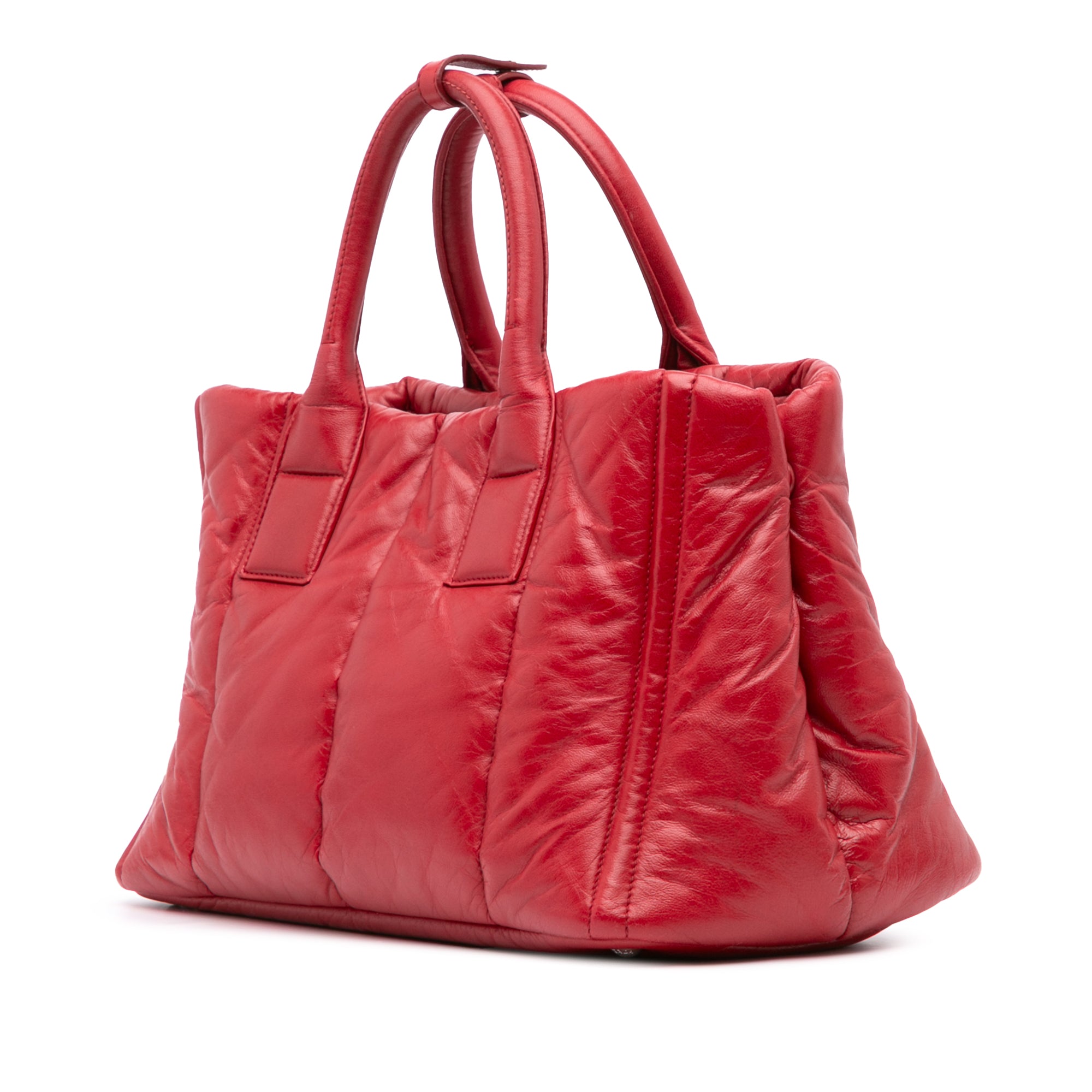 Prada | Pre-Owned Nappa Bomber Satchel | Red