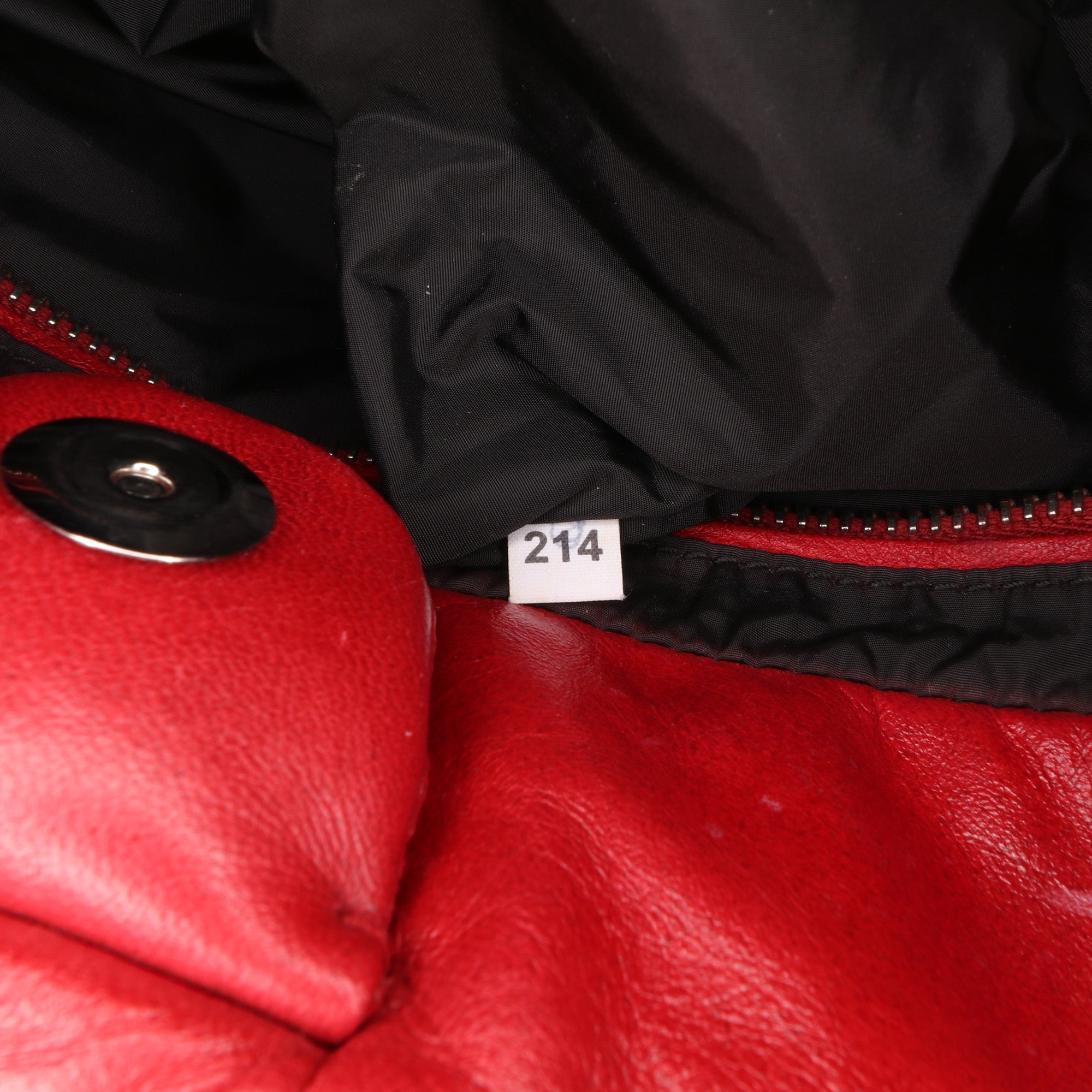 Prada | Pre-Owned Nappa Bomber Satchel | Red