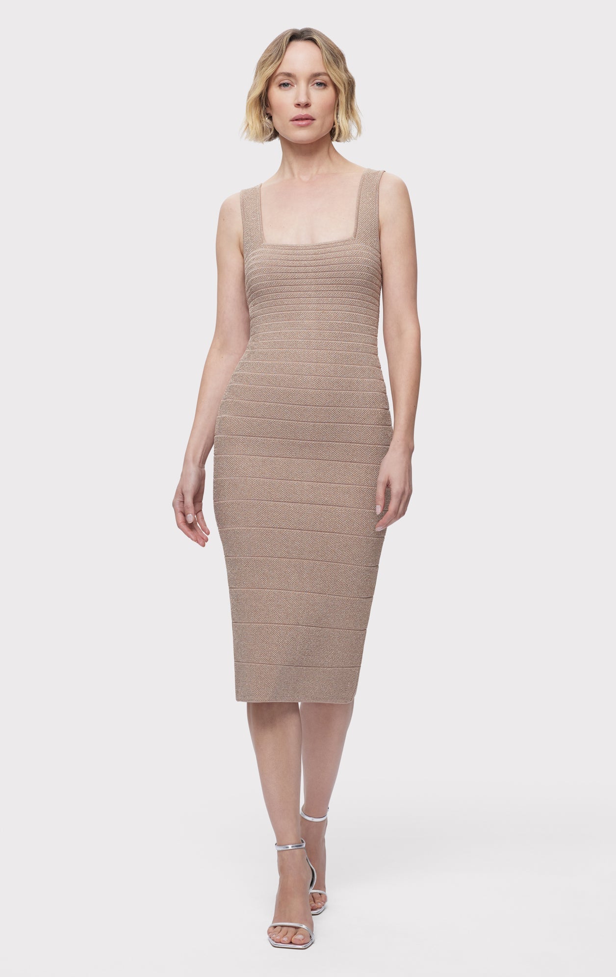 The Aubrey Dress | Metallic Dune