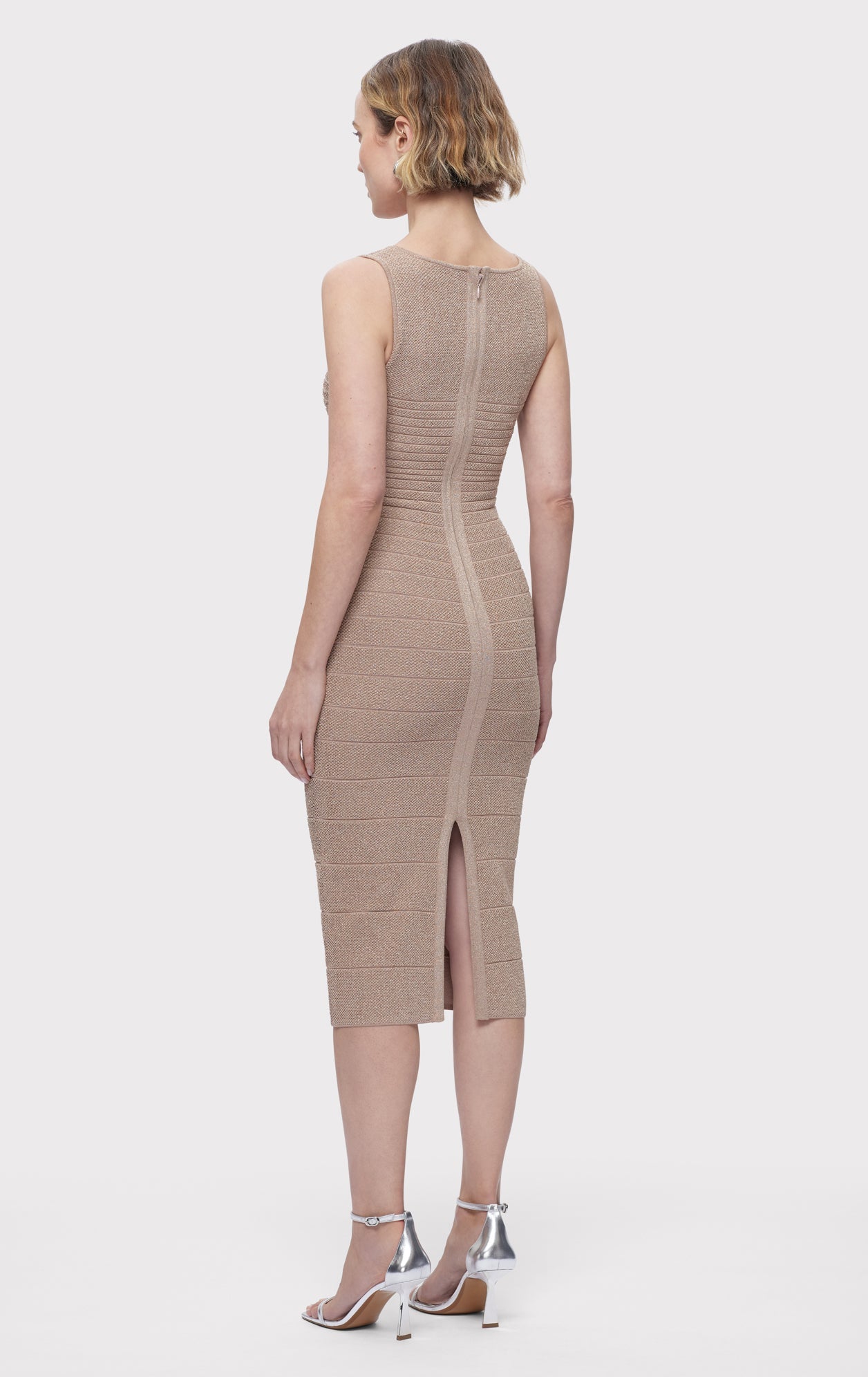 The Aubrey Dress | Metallic Dune