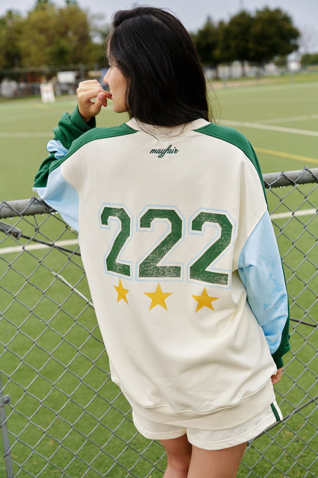 Angel All-Stars V-Neck Sweatshirt | Pearl