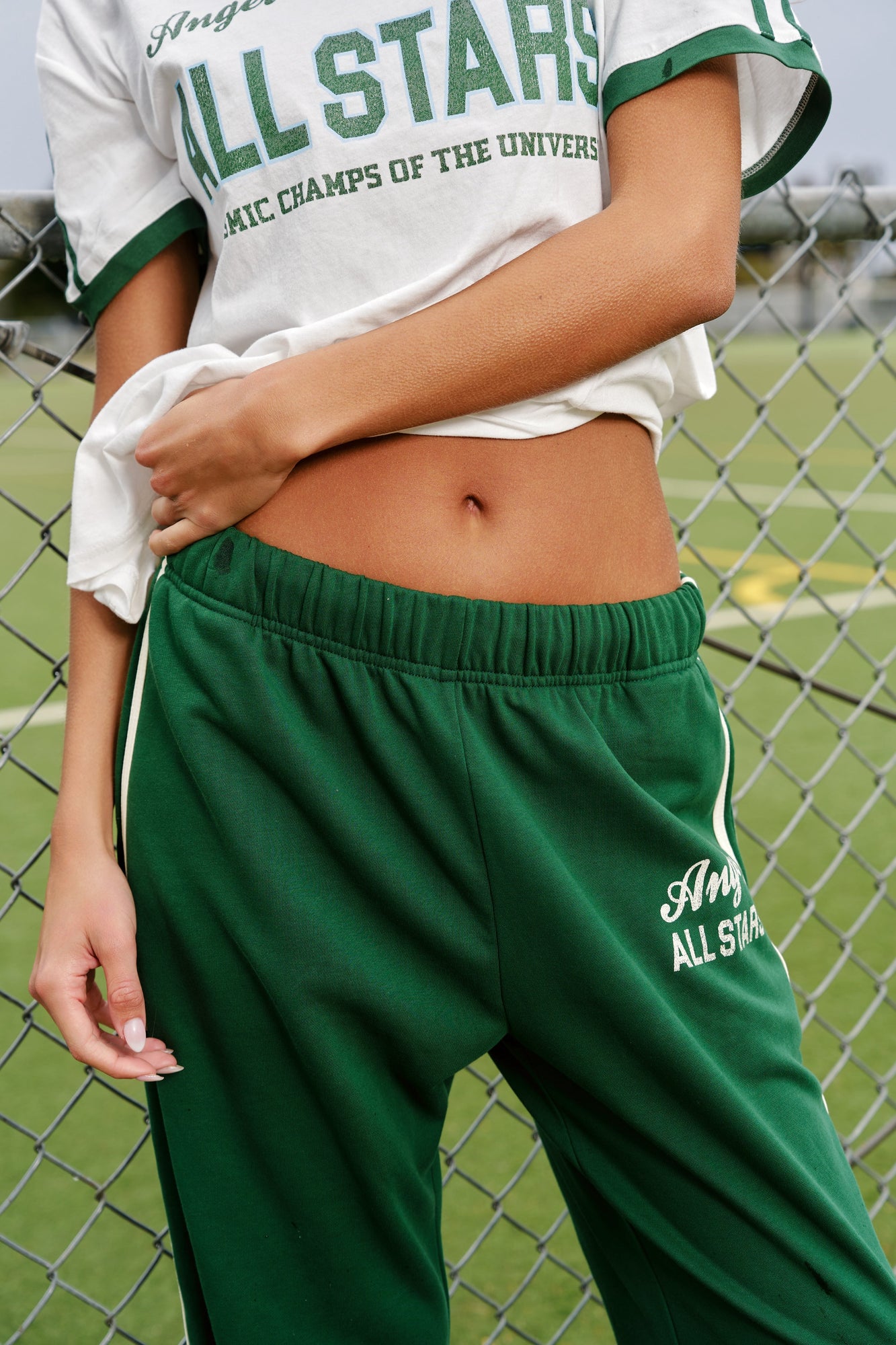 Angel All-Stars Wide Leg Sweatpants | Forest Green